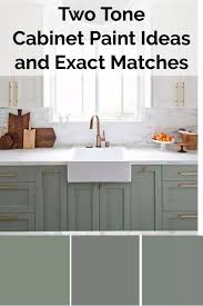 Repainting kitchen cabinets may sound daunting, but with these color combinations, you can't fail. Two Color Kitchen Cabinets Ideas And Exact Paint Color Matches Painted Kitchen Cabinets Colors Kitchen Colors Kitchen Cabinet Colors
