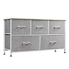 Songmics rustic drawer dresser, wide storage dresser with 6 fabric drawers, industrial closet storage drawers with metal frame, wooden top and front, rustic brown and black ulgs23h. The Best White Dresser Under 100 2020