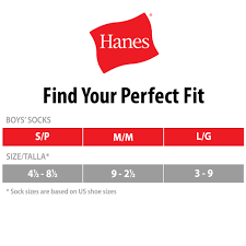 Interpretive Hanes Underwear Size Chart Child Sock Size