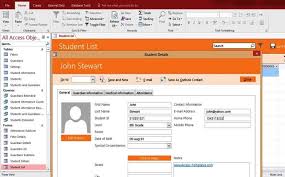 Templates Preview Of Access Student Database Management