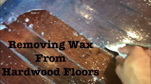 how to remove wax from hardwood floors
