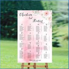 Seating Chart Template Wedding Sample 2743