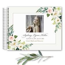 Once you know what you in. In Loving Memory Guest Book Spiral Bound Blush Florals Customized