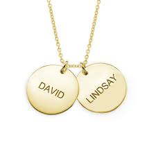 personalized jewelry gold plated disc