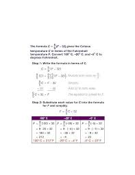 F Lesson Solving Literal Equations