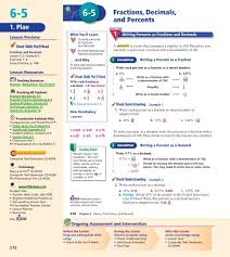 fractions decimals and percents 6 5