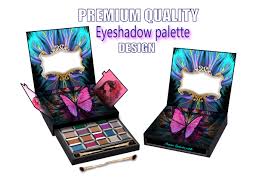 design eyeshadow palette and cosmetics