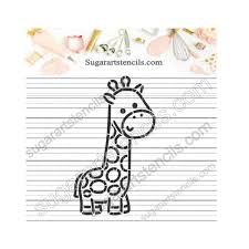 Baby Giraffe Pyo Cookie Stencil Jungle