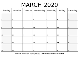Printable March 2020 Calendar Ko Fi Where Creators