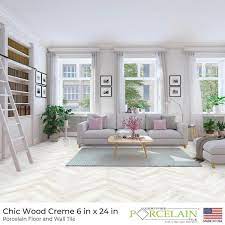 florida tile home collection chic wood creme 6 in x 24 in porcelain floor and wall tile 14 sq ft case