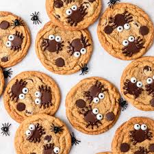 spider pumpkin chocolate chip cookies