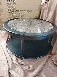 modern round coffee table marble black