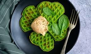 low carb waffles with cream cheese dip