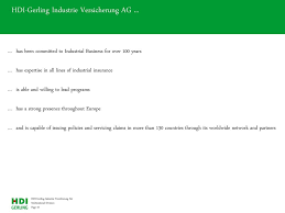 American road insurance company p.o. Hdi Gerling Industrie Versicherung Ag Ppt Download