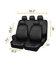9pcs Plain Car Seat Cover Shein Usa