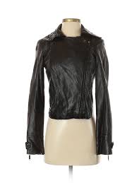 Details About Jou Jou Women Black Faux Leather Jacket Xs