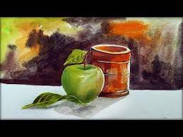 Still Life Painting With Poster Colours