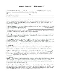 Best Consignment Agreement Templates Forms Template Lab Free
