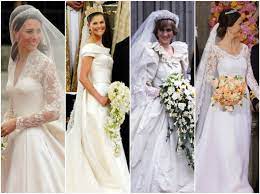 Kate middleton is no exception. Victoria Kate Middleton Co Die Brautkleider Der Royal Hochzeiten Liebenswert Magazin
