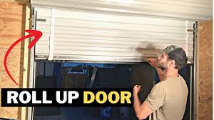 how to install a roll up door on a shed