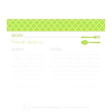 Printable Recipe Book Template Blank Cards Recipes By A Card