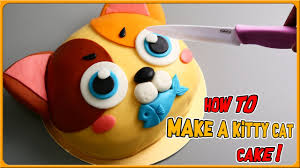 The kids were super excited and asked me if we could have a birthday party for mittens. How To Make A Kitty Cat Cake Chocolate Cake Design Magic Cake Birthday Cake Recipe Youtube