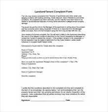 12 Complaint Letter To Landlord Free Sample Example Format