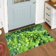 moss 3d decorative floor mat green