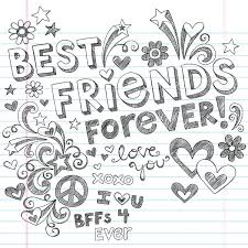 best friends forever vector images