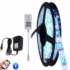 Us 2 99 50 Off Laimaik Rgb Led Strip Light Kit With App Controller Smd 5050 Led Ribbon Tape Dc12v Self Adhesive Flexible Strips For Home Lights In