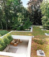 House With Zen Garden And Green Roof
