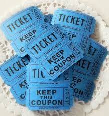 Blue Raffle Tickets Carnival Tickets Party By Thepaperbasket My