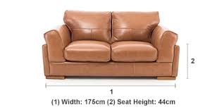 emperor brown leather 2 seater sofa