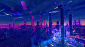 neon city landscape abstract free
