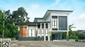 modern house with three bedrooms