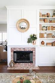 white molding fireplace makeover