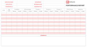 Performance Report Template Free Performance Reports In