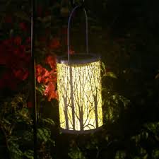 forest pattern solar lantern outdoor