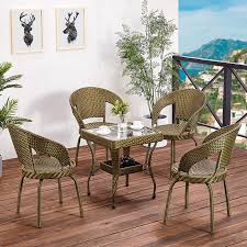 A functional, outdoor table and chair set is the pinnacle of any good outdoor space. Wicker Chair Three Piece Balcony Small Coffee Table Outdoor Table And Chair Combination Simple Courtyard Leisure Outdoor Chair Garden Furniture Sets Aliexpress