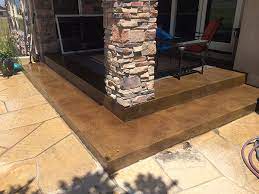 Patio With Concrete Staining