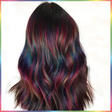 oil slick hair is a more subtle way to