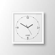 White Wall Office Clock Design Template