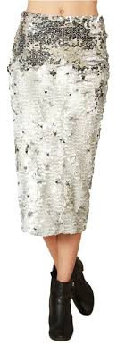 Sugarlips Silver Mermaid Sequin Pencil Skirt Size 4 S 27 14 Off Retail