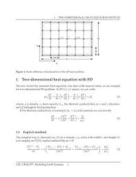 1 Two Dimensional Heat Equation With Fd