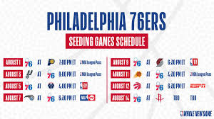 #nba #embiid #suspension the nba suspended joel embiid and karl anthony towns 2 games each for their recent wrestling match on the court in philly. Nba On Twitter The Sixers Nba Comeback Seeding Games Schedule Wholenewgame