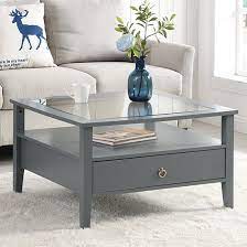 Stanley Square Glass Coffee Table With