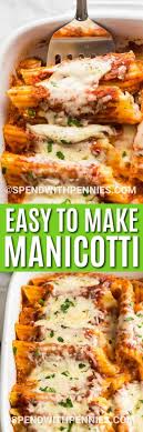 easy stuffed manicotti with a cheesy