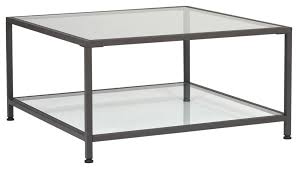 glass square coffee table