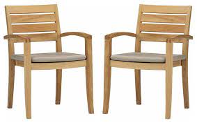 travota stacking arm chairs teak