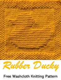 Free Rubber Ducky Knitting Pattern Dishcloth Or Afghan Square